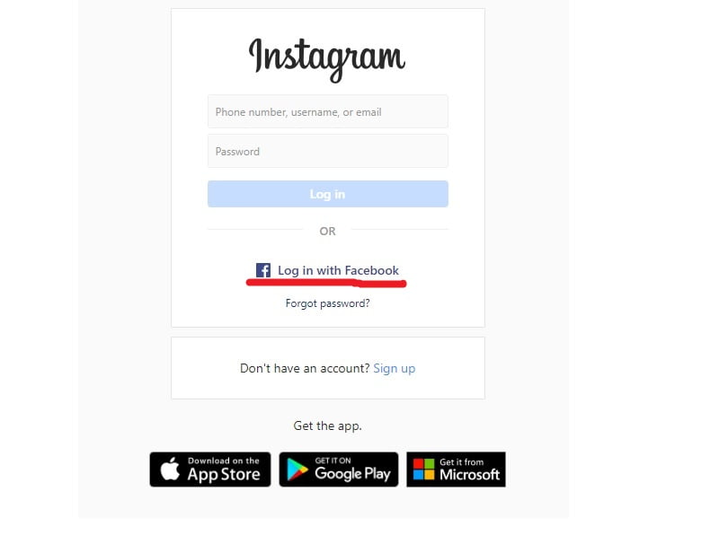 بازیابی اکانت اینستاگرام با فیس بوک
