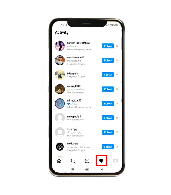 Suggestion نوتیفیکیشن های اینستاگرام